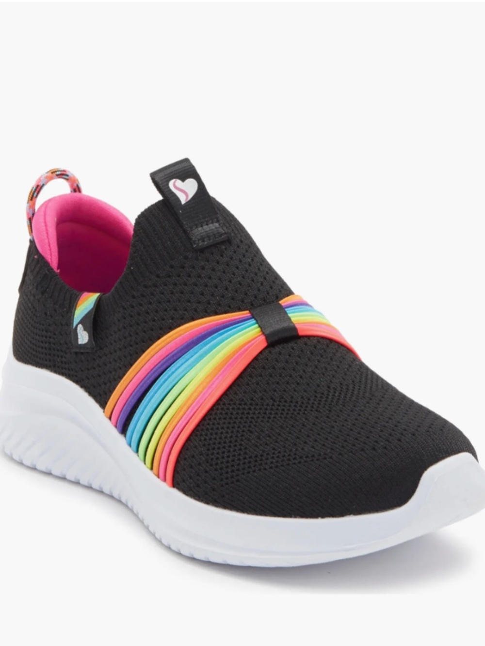 SKECHERS Kids' Preschool Ultra Flex 3.0 Rainbow Lace Slip On Shoes Sz.US 3